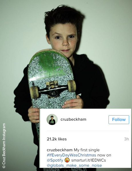 Cruz Beckham Instagram photo