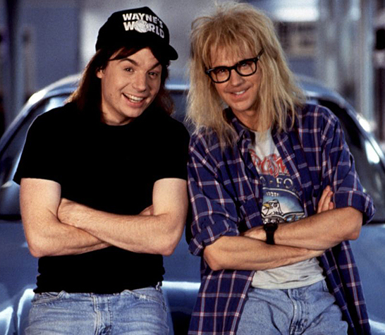 Mike Myers and Dana Carvey in Wayne's World