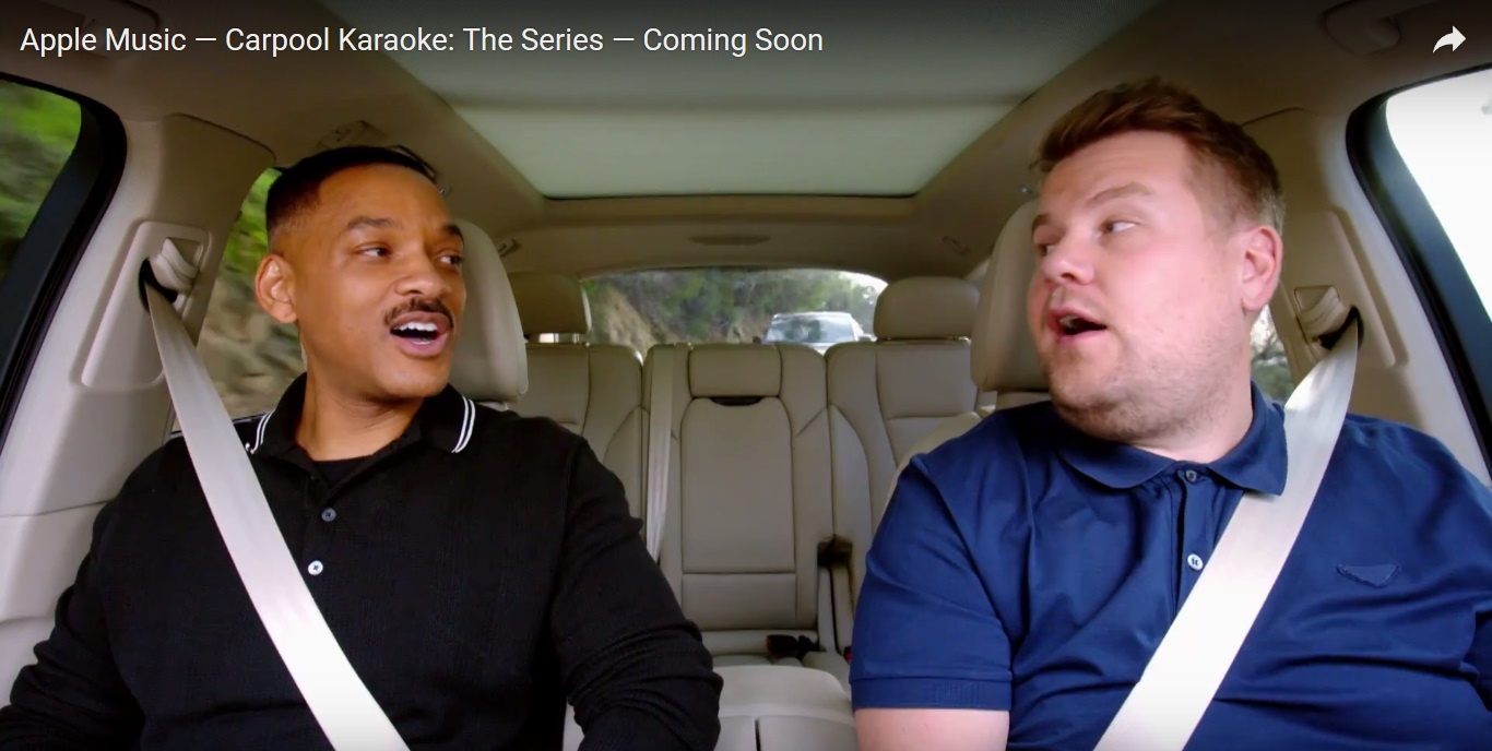 Carpool Karaoke TV show on the move 