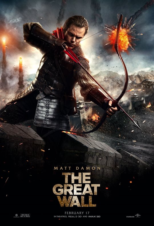 The Great Wall starring Matt Damon