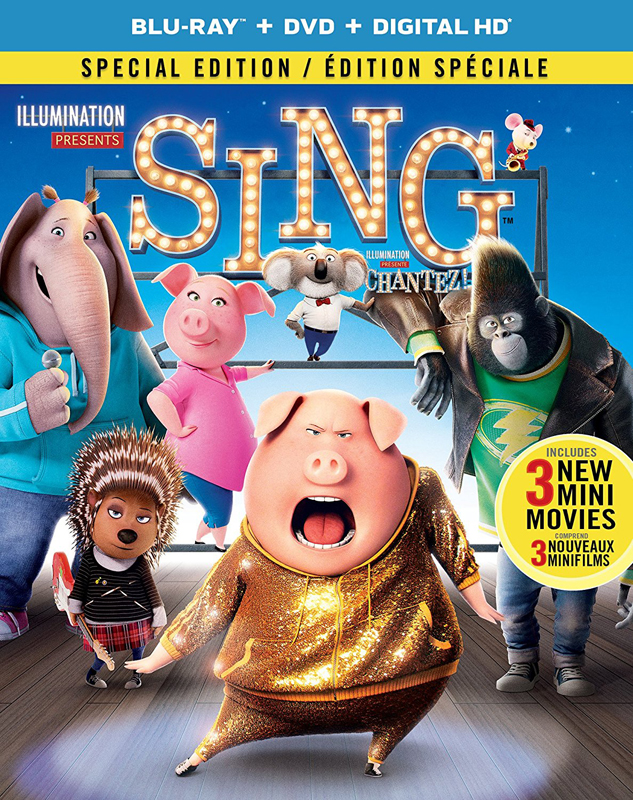 Sing on Blu-ray and DVD Sing on Blu-ray and DVD
