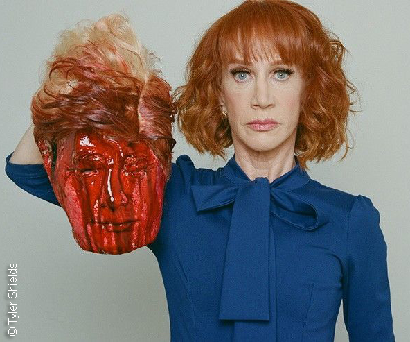 Kathy Griffin and Donald Trump severed head