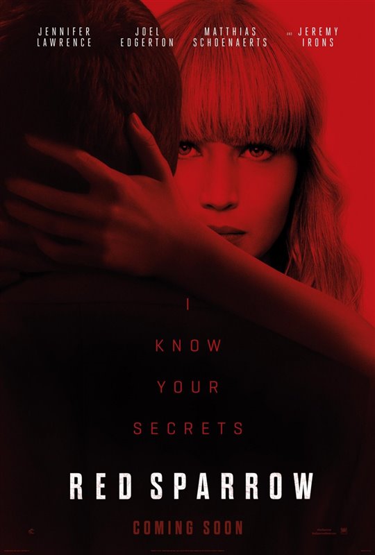 Red Sparrow starring Jennifer Lawrence