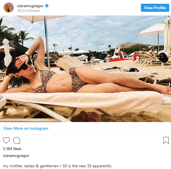 Clara McGregor Instagram post