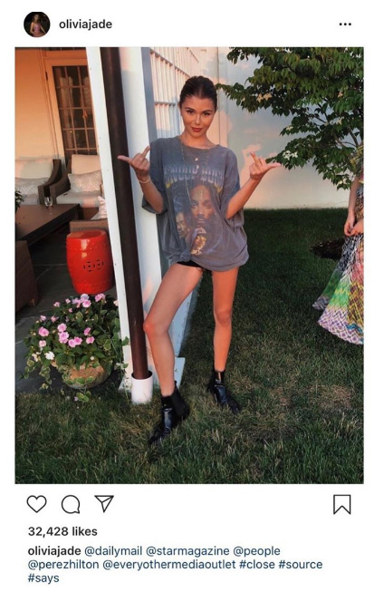 Lori Loughlin's daughter Olivia Jade on Instagram