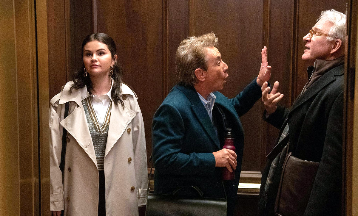 Selena Gomez, Martin Short and Steve Martin in Only Murders in the Building