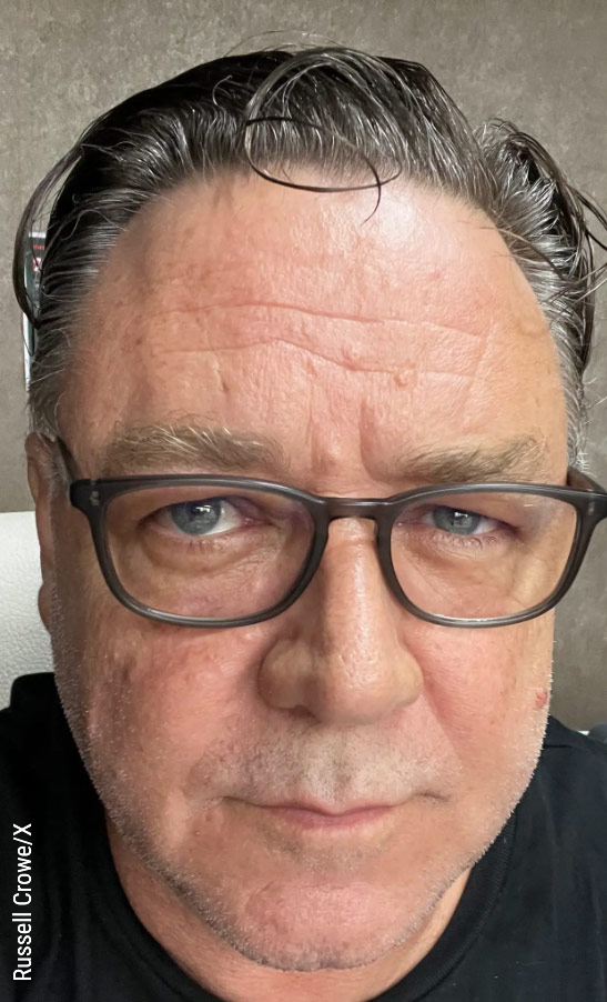 Russell Crowe in 2024 X image.